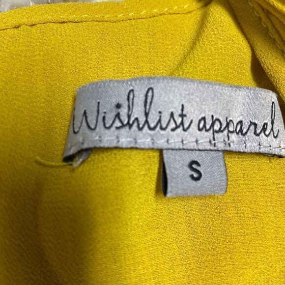 Wishlist Apparel Mustard Sleeveless Top Size Small - Picture 4 of 6